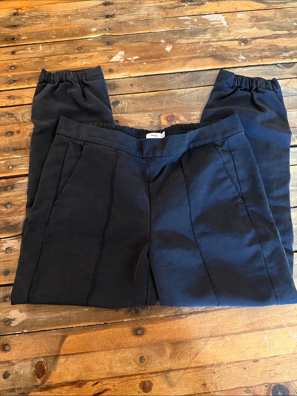 VINCE Black Pull-On Pants